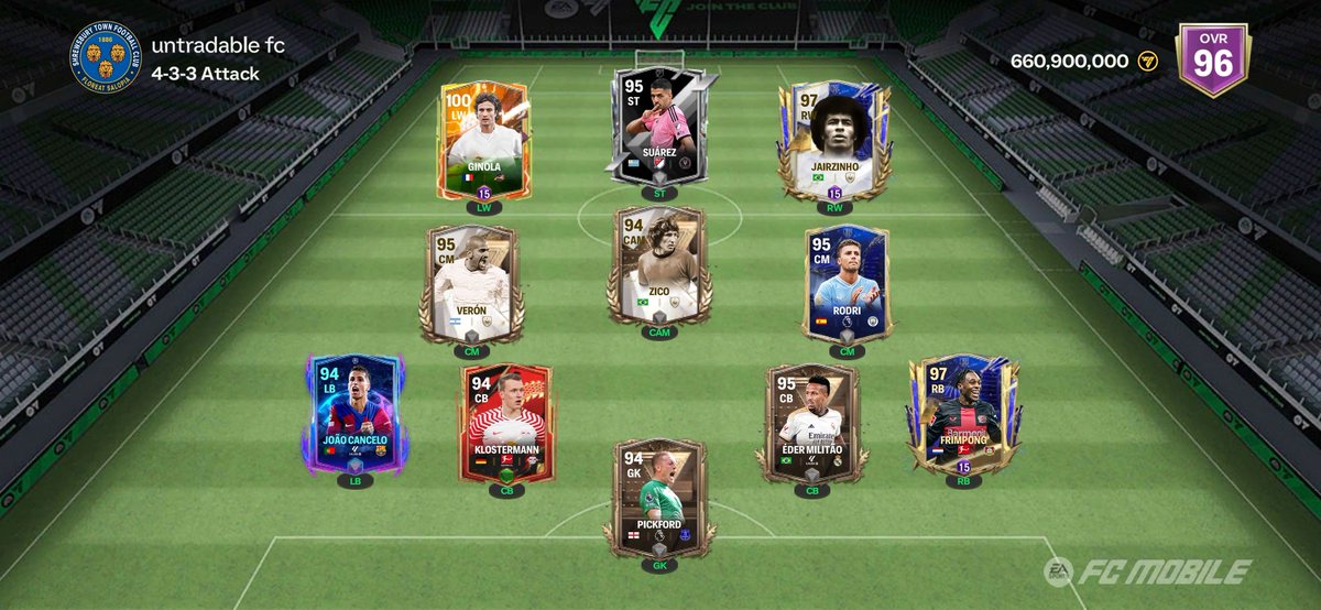 #fcmobile 🚫🔁 UNTRADABLE FC 💥a full team of untradable players. ❓Can you make a fully untradable team? ❓How high OVR can you get? 🚫 Rules are all players must be untradable and no subs. 🎯 96 is as high as I can go, no subs. ⬇️ Drop your untradable teams in the comments!…