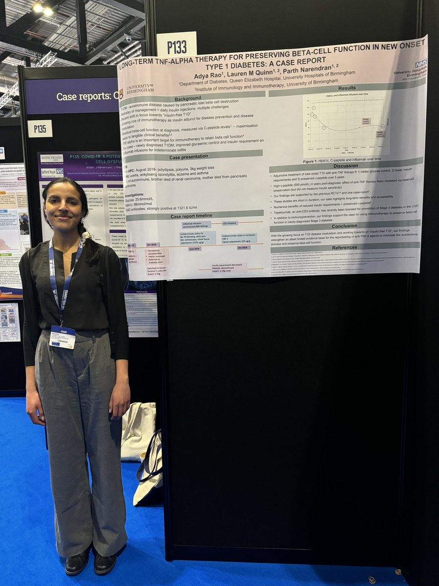 Excellent oral presentation from Dr Adya Rao at #DUKPC24 presenting a case report on C-peptide preservation in a patient with #t1d following infliximab treatment for indeterminate colitis @parthnarendran @RenukaDias @Dr_LaurenQuinn @unibirm_MDS @uhbtrust