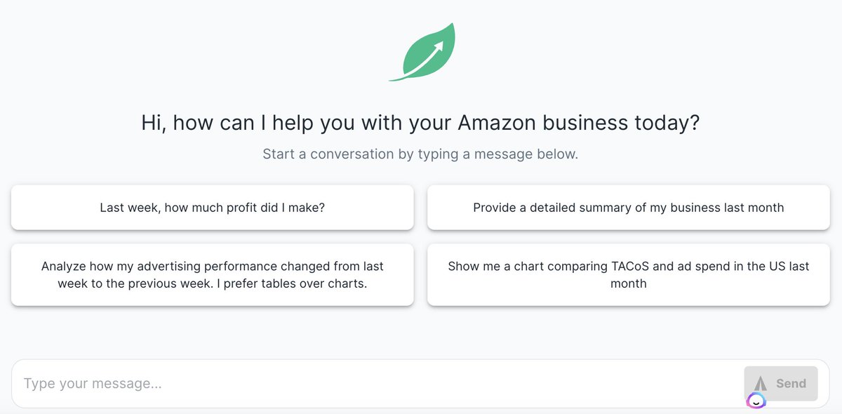 #ConversationalAnalytics for #AmazonSellers goes beyond basic data reports

It empowers you to have a natural conversation with your data, uncovering hidden trends & getting advice.

This means fast, informed decisions and a competitive edge in the marketplace.

#amazonexpert