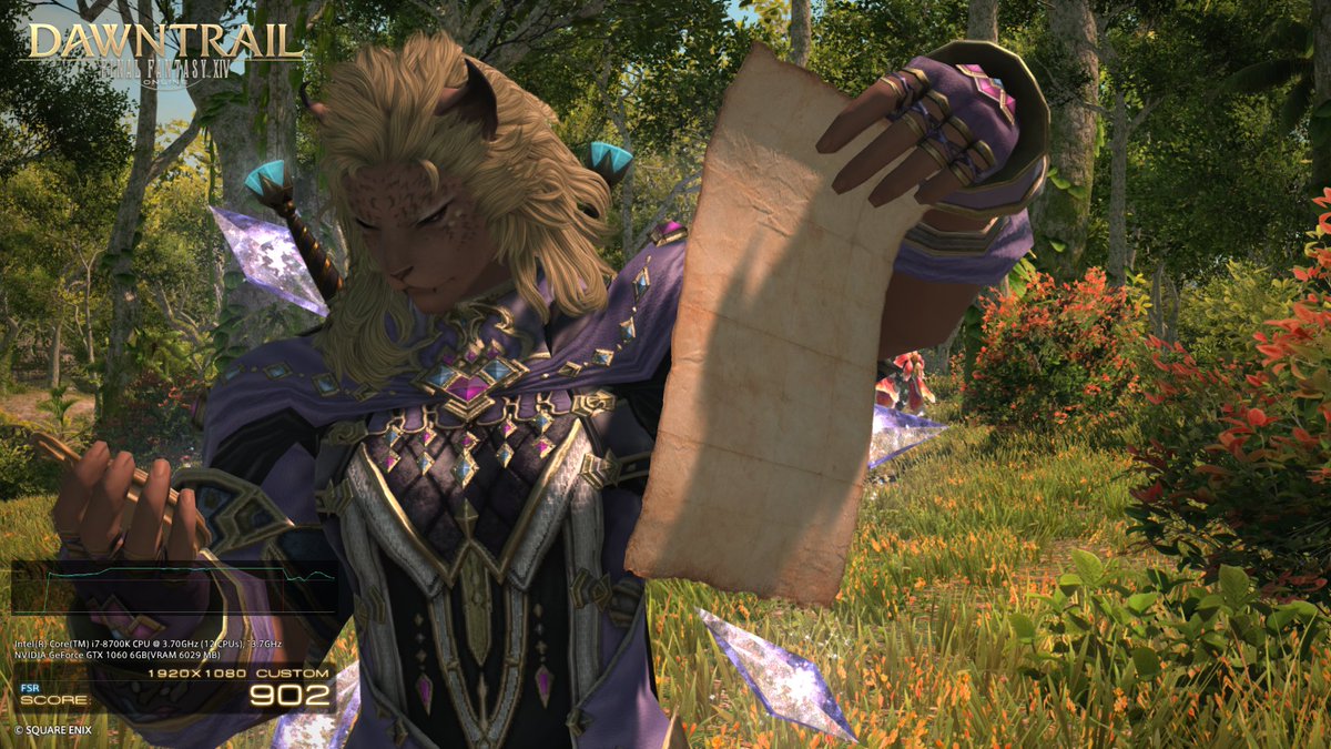 DonovanHart17's tweet photo. Character Name: Athena Belmont 
World: Lamia 
Prize: Noble Barding 
#FFXIVSweepstakes #DawntrailBenchmark https://t.co/veZeRxaf7U