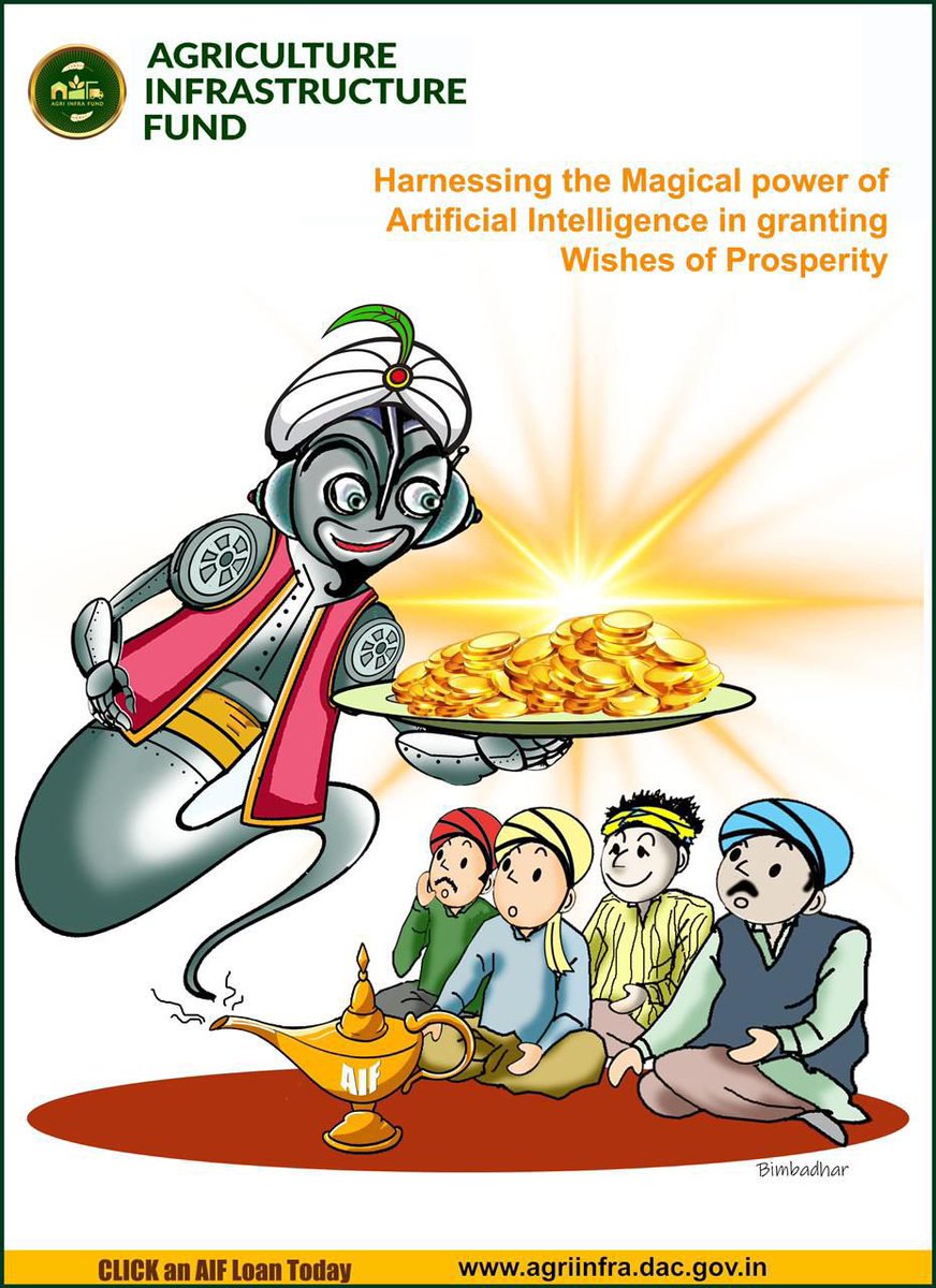 ' @AgriInfraFund harnessing the magical power of artificial intelligence in granting wishes of prosperity by revolutionizing the agriculture sector.” #agriinfrafund #agrigoi #aiinagriculture #artificialintelligence #agrirevolution #postharvest #smartfarming #mygovindia