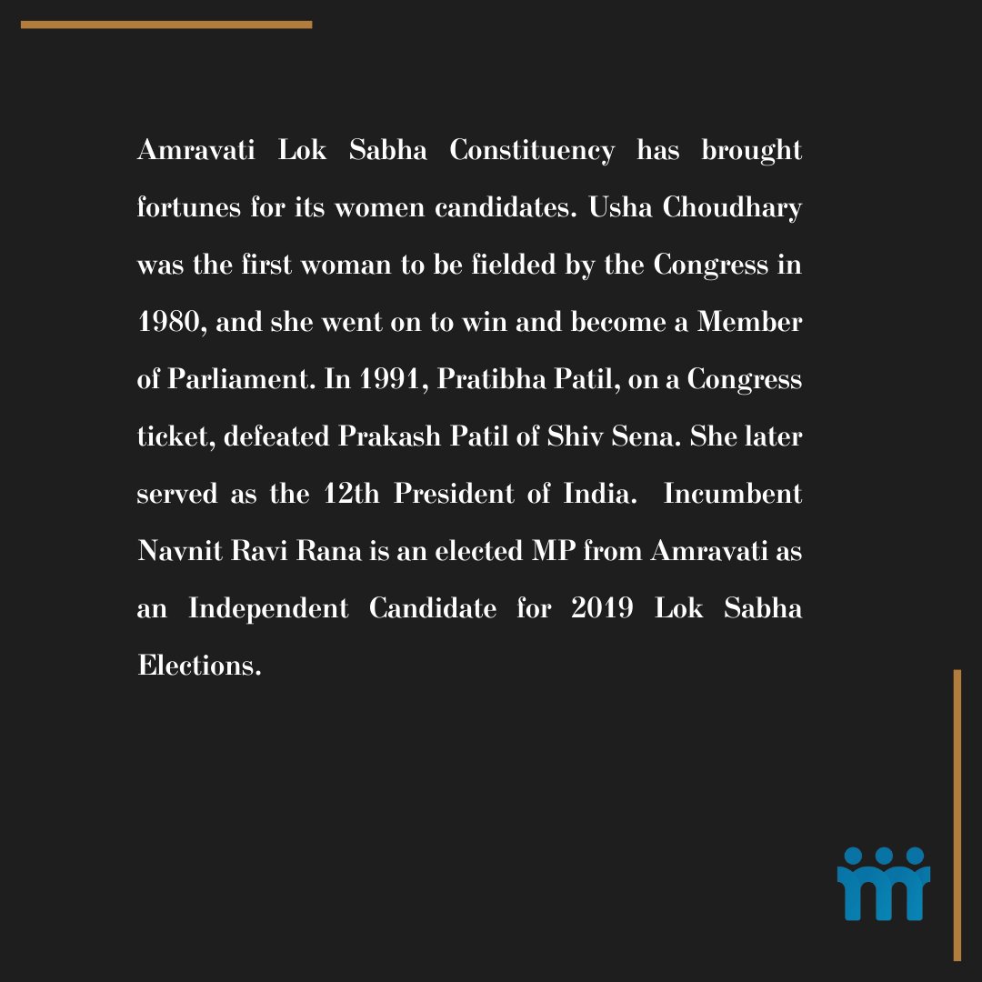 Mandate_Inc's tweet photo. Constituency Chronicles
A Lok Sabha Constituency which has brought fortunes for its women candidates-Amravati. 

#LokasabhaElection2024 https://t.co/jaDKcoirUv