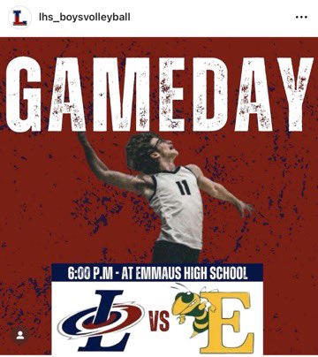 @LibertyBoysVB vs @EmmausBoysVBall tonight!