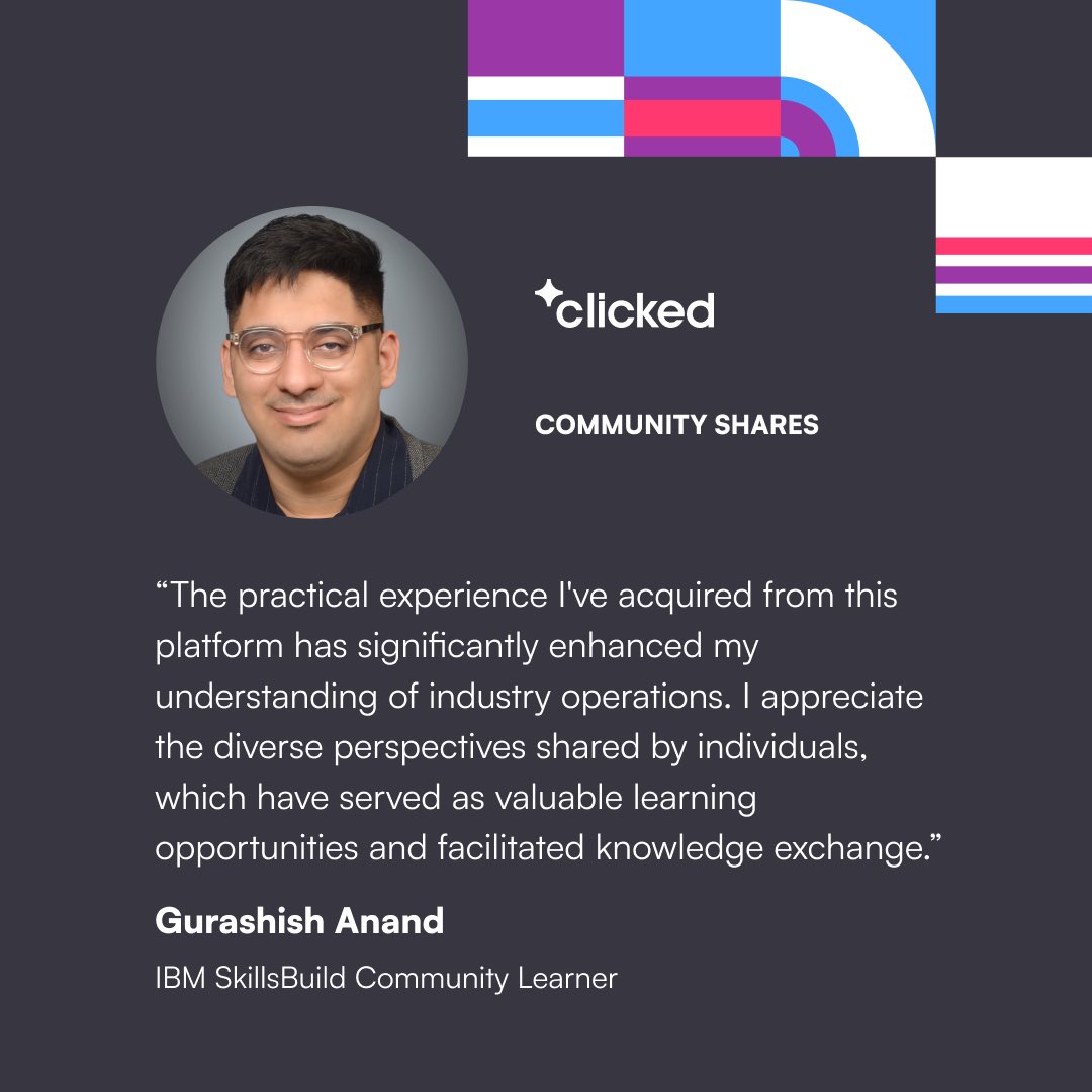 Celebrating Gurashish’s transformation in our #IBMSkillsBuild program!🌟 From hands-on mini sprints to mastering industry operations, his growth is inspiring. Ready to be next? #LearnToLead #TechCareers #IBMSkillsBuild #Clicked