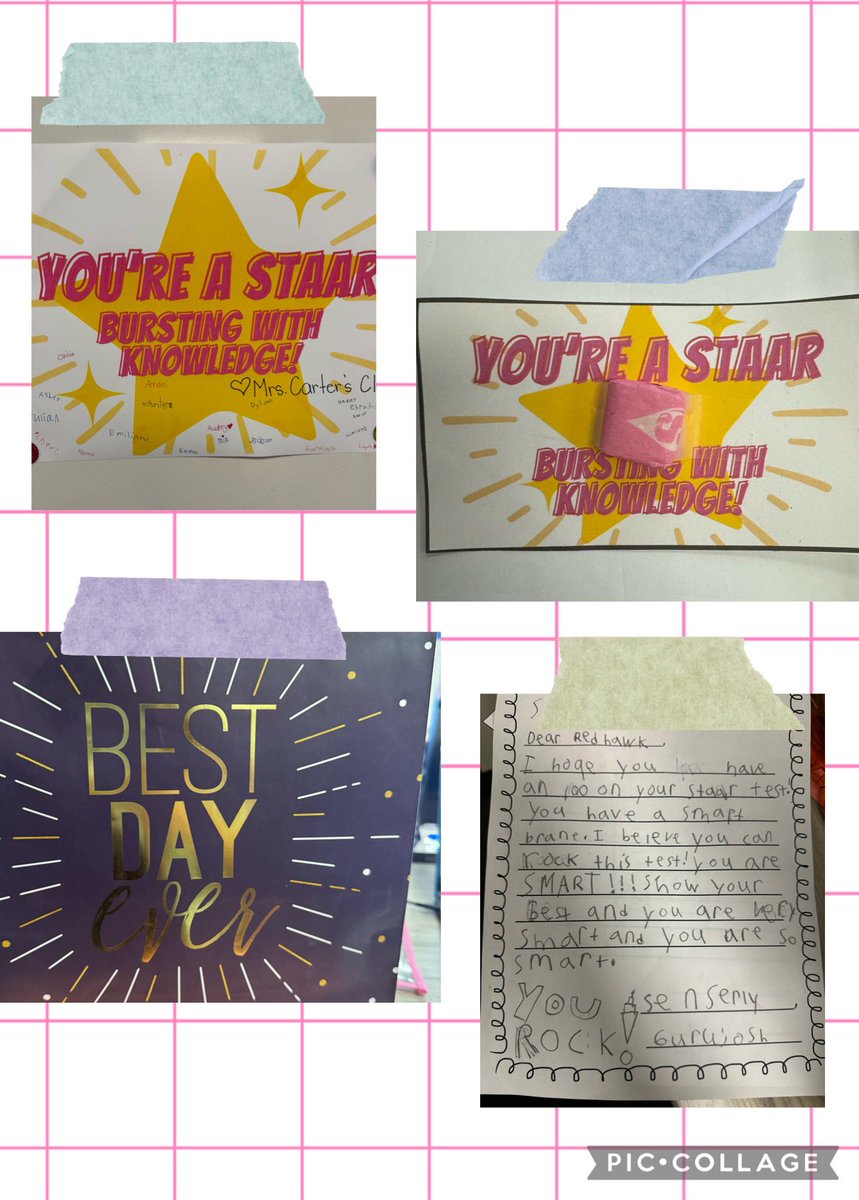 Got the sweetest surprise from Mrs. Carter’s and Ms. Phillip’s 2nd grade classes! They sure knew how to pump up our kids heading into STAAR testing tomorrow! 🥰 <a href="/rennellredhawks/">Rennell Elementary</a> #wearerennell