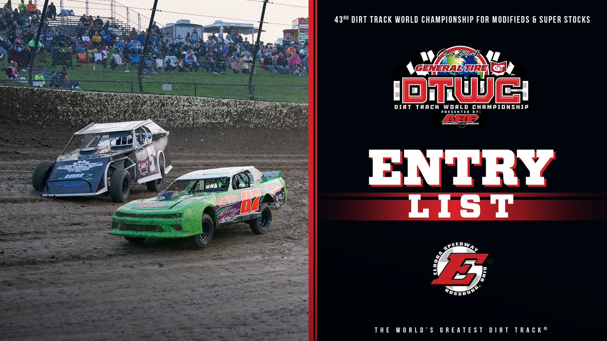 The 43rd DTWC for Mods and Super Stocks is April 27th! The early-entry deadline is next Wednesday. The list of current entries can be found at: eldora.link/dtwc-entries