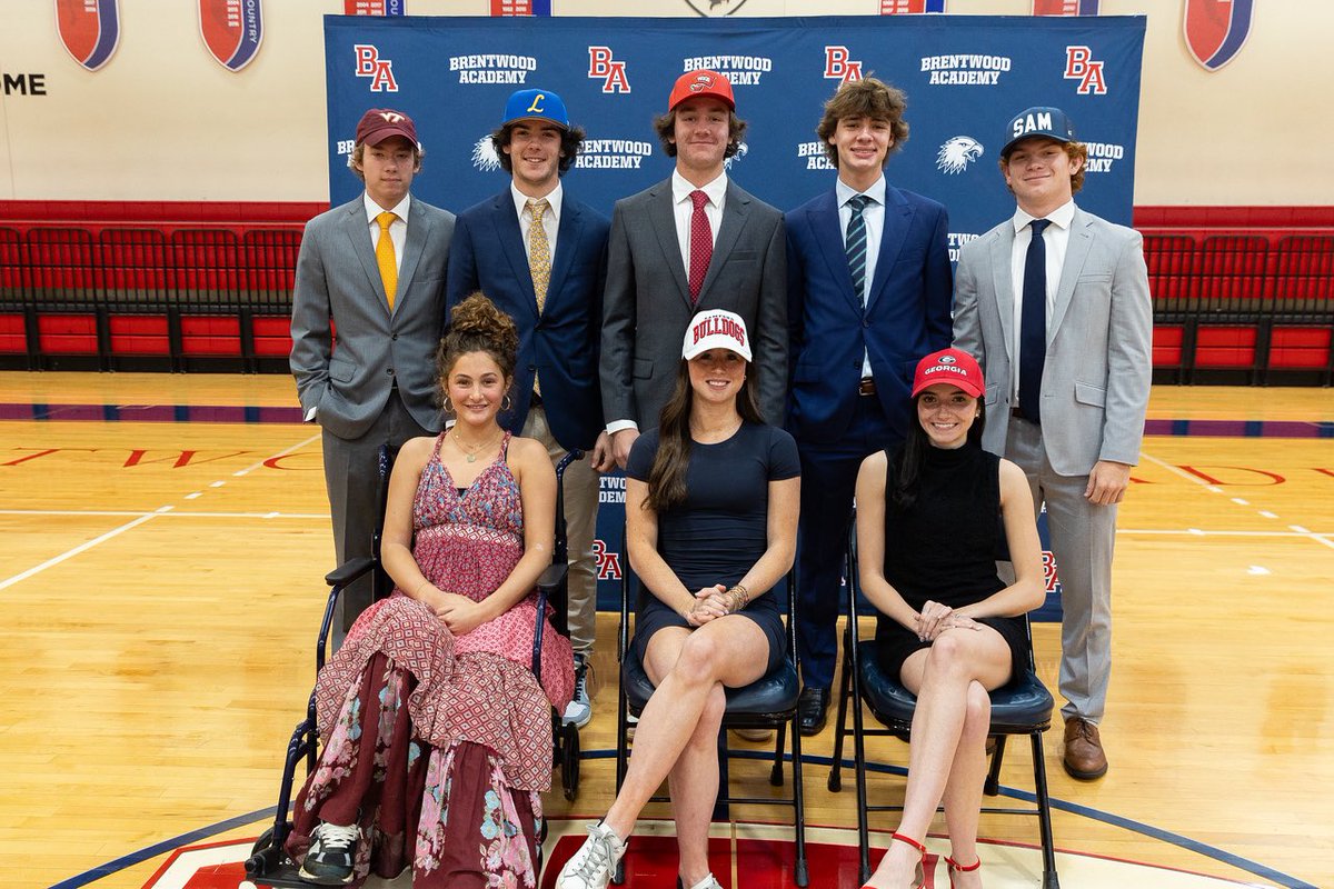 Today we get to celebrate these student athletes as they sign to compete at the collegiate level! Annie Buisson 🏀 Union University Carter Johnson 🏃Virginia Tech Emerson Simpson 🏃‍♀️Samford University Brax Belville 🏈 Samford University