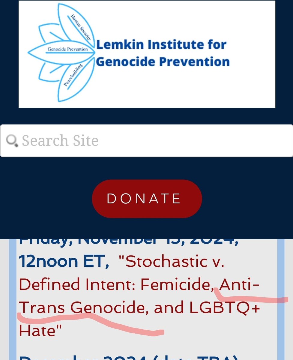 The Lemkin Institute for Genocide Prevention has been quoted to back the claim of an 'Amhara genocide'. It was also active in promoting the idea of a 'Tigray genocide'. And it combats 'the trans genocide'. Because its motto is 'believe all genocides'. lemkininstitute.com/active-genocid…