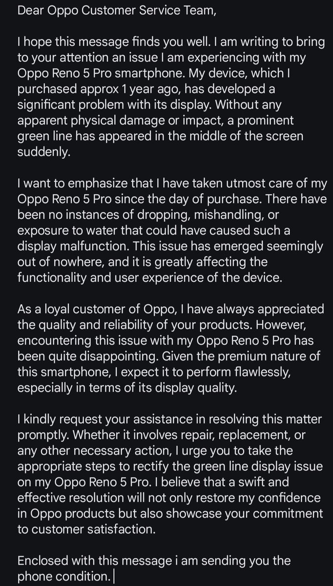zwallamit's tweet photo. @OPPOIndia 
@oppo 

 Dear Oppo Customer Service Team
I hope this message finds you well 
Plz Take a look on this matter https://t.co/JLh3aMi0kU