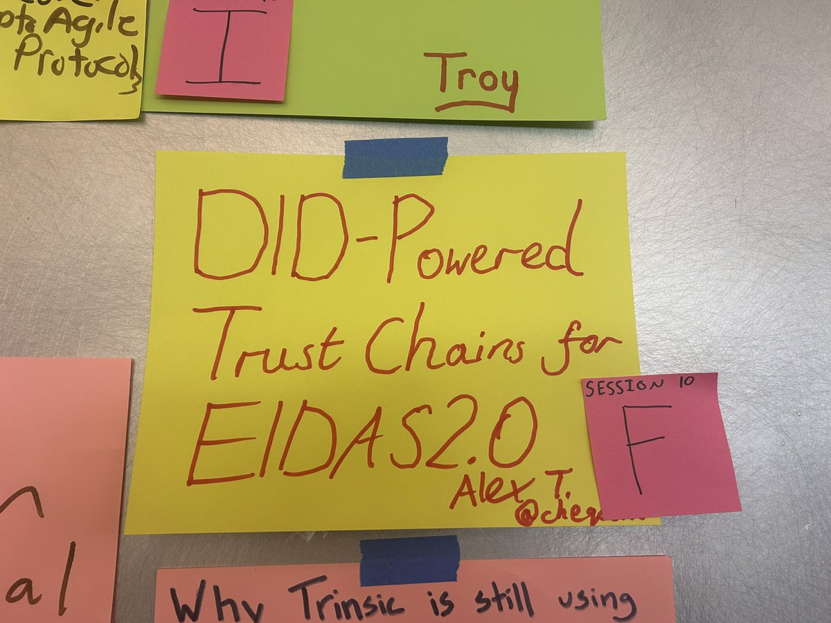 Day 2 of @idworkshop 🔥 Catch us at 2:30pm for DID-Linked Resources and at 3:30pm for DID-Powered Trust Chains for #eIDAS 2.0 We’re also running a demo hour on @Creds_xyz studio after lunch - so come and issue some Creds to others at @idworkshop