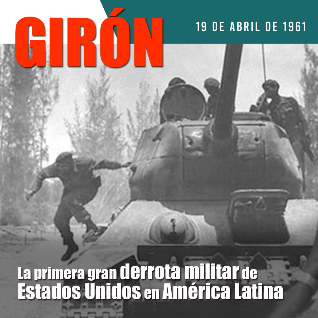 UCLVCU's tweet photo. “(…) si nosotros estamos hoy aquí y la Revolución Cubana está aquí, es sencillamente porque #Fidel entró primero en el Moncada, porque bajó primero del Granma, porque estuvo primero en la Sierra, porque fue a #PlayaGirón en un tanque (…)” #Che 
#GironVictorioso https://t.co/pIJydXJkfB