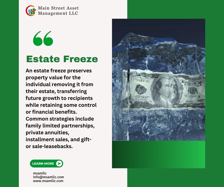 🔒 Freeze your estate to secure assets for loved ones while transferring future growth. Learn about family partnerships and installment sales. 
#EstatePlanning #AssetManagement #FinancialStrategy