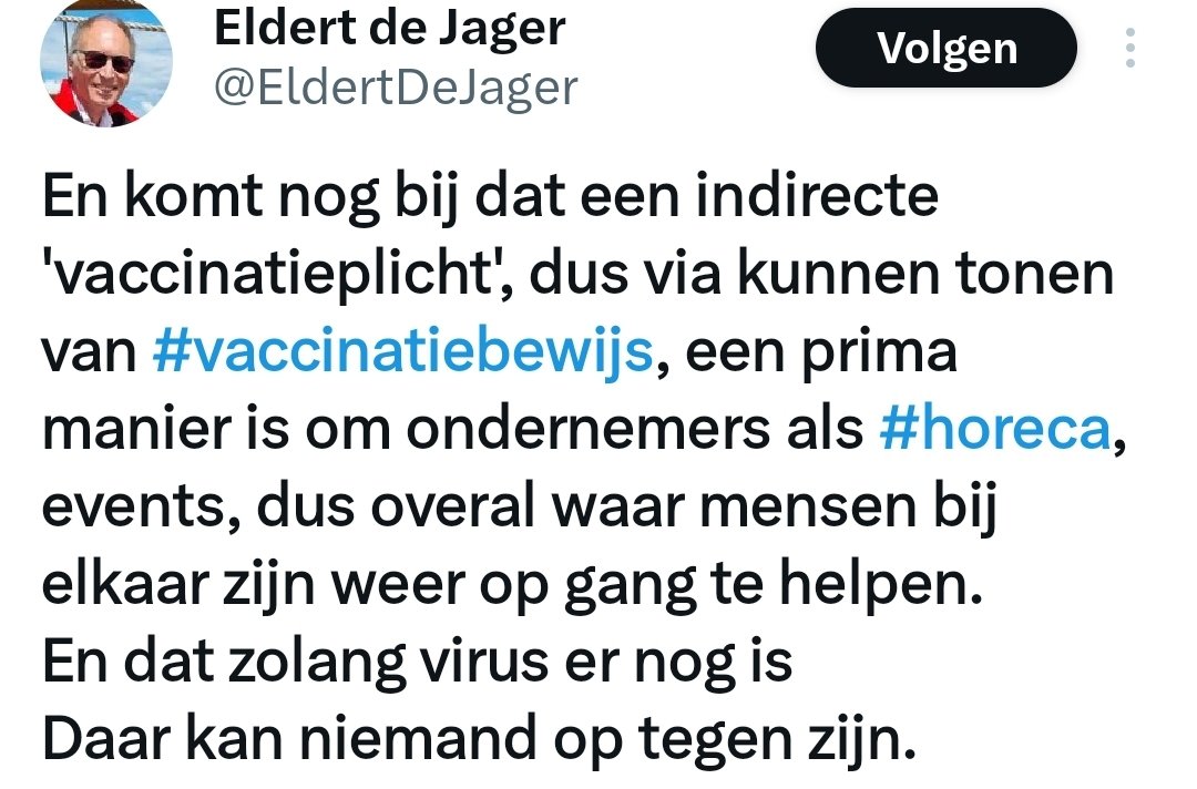 @EldertDeJager Gewoon heel stil zijn nu
Met je vaccinatieplicht.