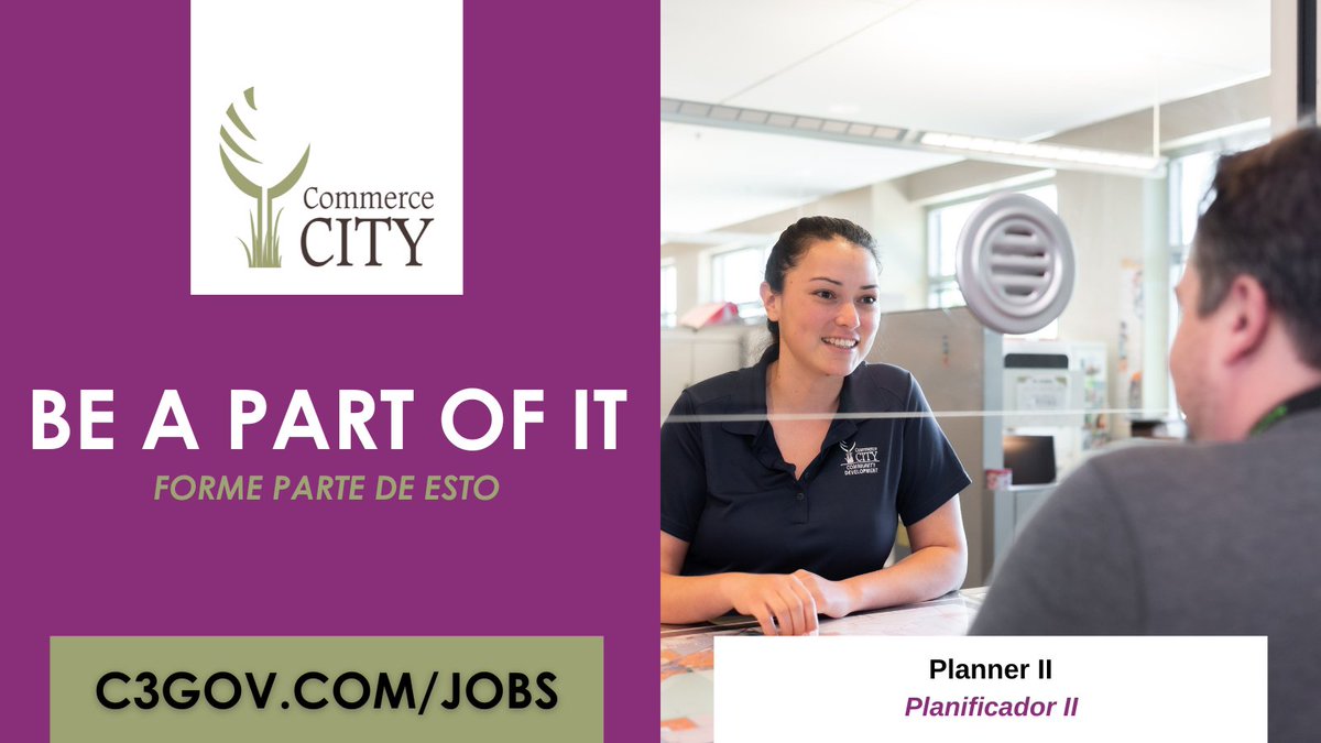 Become a part of the team!

The city is hiring a Planner II who is responsible for completing current and long-range planning activities. 

Learn more at bit.ly/4aCSm6V

#WorkHereWednesday