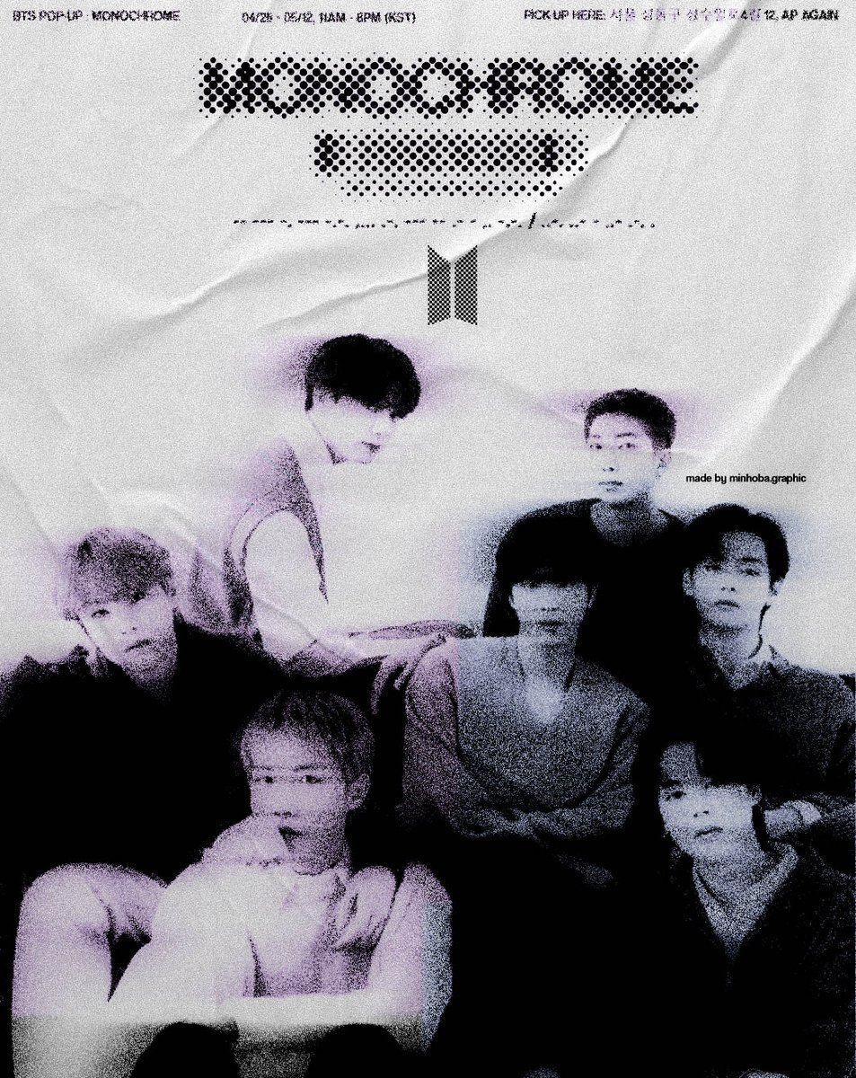 MONOCHROME: my seven #BTS #방탄소년단 #BTS_POPUP #MONOCHROME #MNCR_Logistics BTS BTS BTS ETERNAL YOUTH MONOCHROME IS COMING