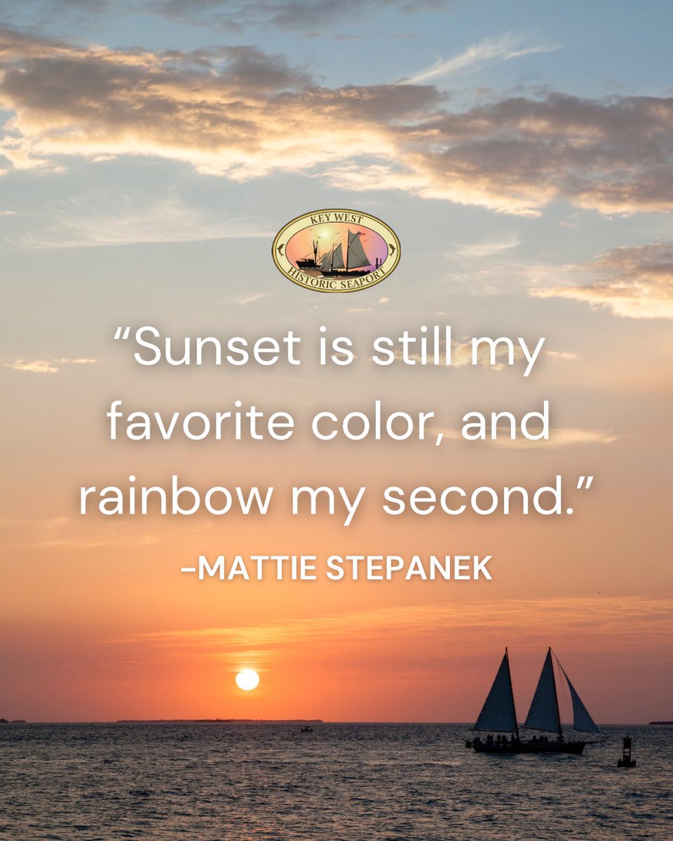 “Sunset is still my favorite color, and rainbow my second.” ✨ 

-Mattie Stepanek 

#KeyWest 🌊 #HistoricSeaport