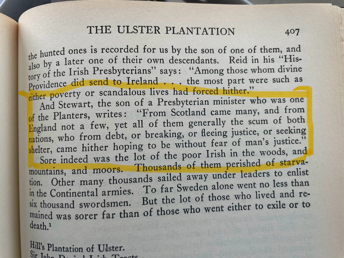 Does this comment by one of their own explain the core of the troubles in the north and how one side’s mindset caused them to try & dominate and murder the natives into submission right up to modern times….🧐 🇮🇪