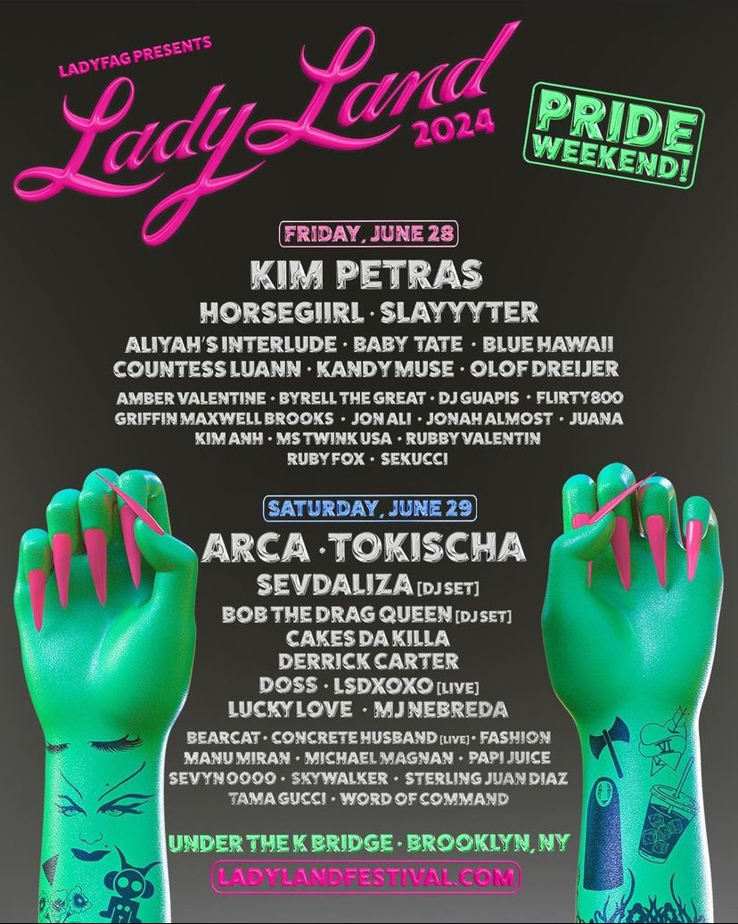 so excited to join @LadyLandFest this year on June 29th under the K Bridge Register at ladylandfestival.com to access presale on Friday 19th at 12 PM - cannot wait !