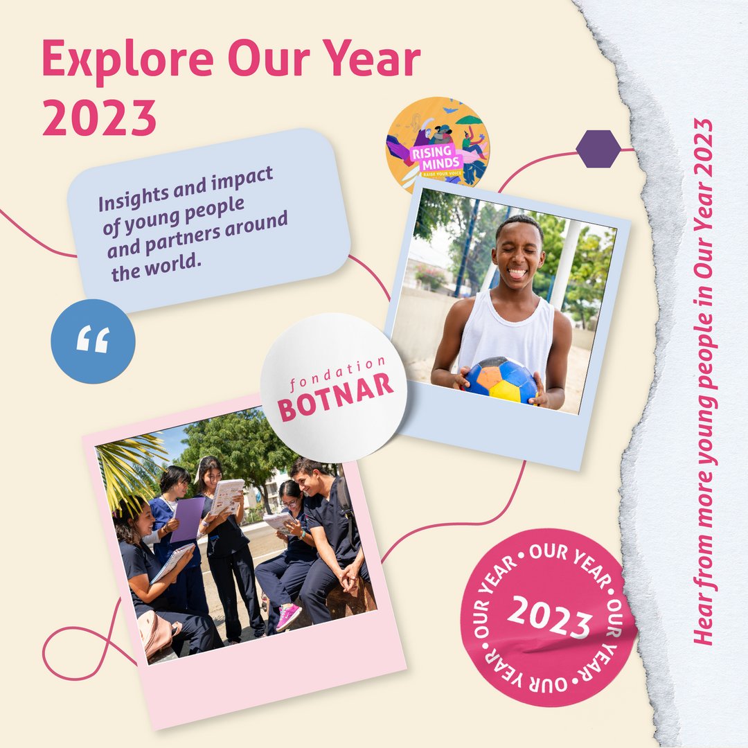 FondationBotnar's tweet photo. 🎉 Drumroll, please! 📚 

We proudly present #OurYear2023 – a celebration of insights and impact from young voices and our partners from around the world. Let’s reflect, learn, and shape a brighter future for young people. 

💙 Read more: https://t.co/pBUA8zmWq3 https://t.co/VD0ViD43cH