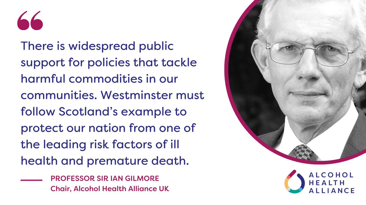 In a 'major win for public health', the Scottish Parliament has voted to maintain and uprate the level of Minimum Unit Pricing in Scotland today. 🥳👏 AHA Chair, Professor Sir Ian Gilmore, responds to the news. Full statement at 👇 ahauk.org/news/mupvote