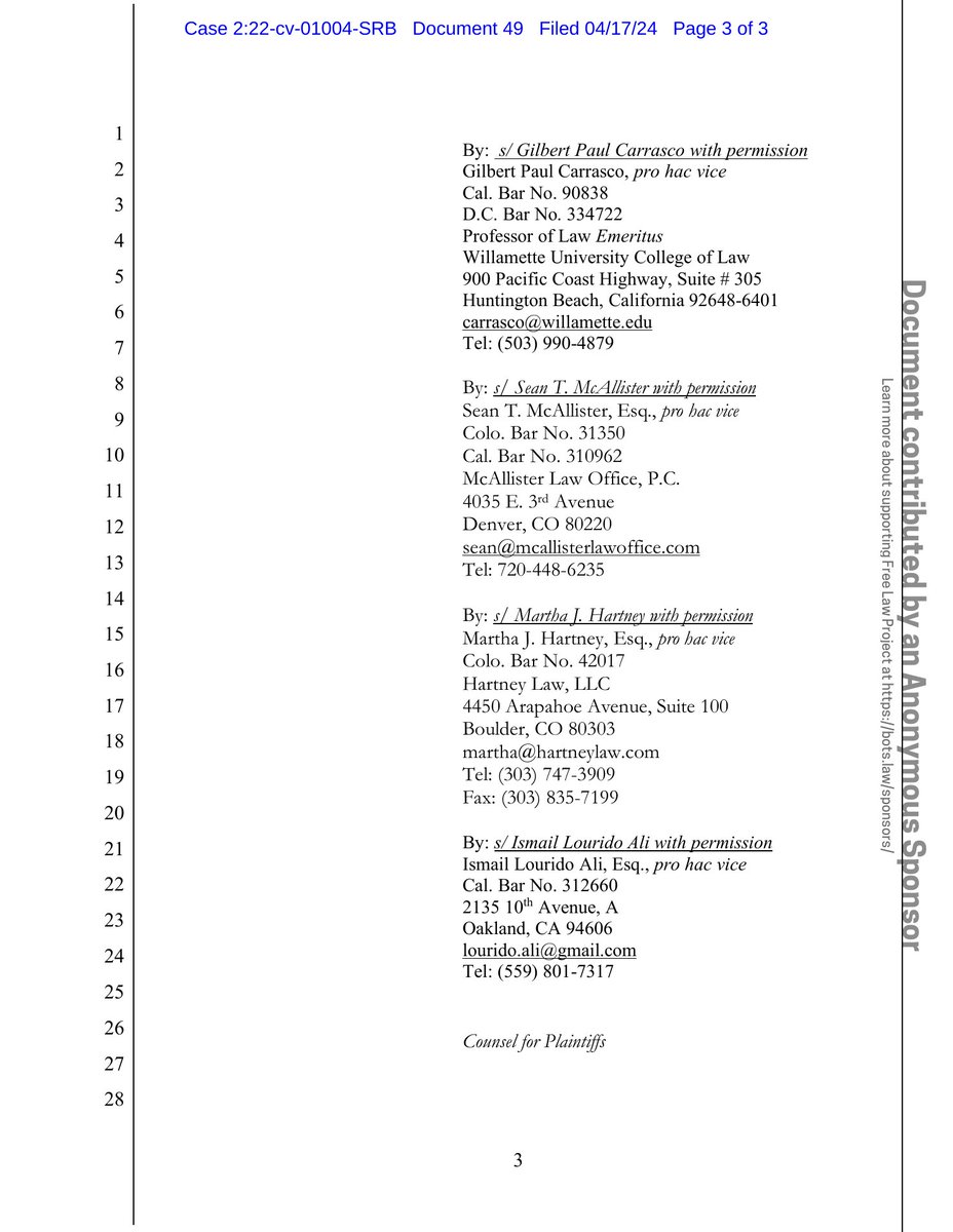 New filing: 'Church of Eagle & Condor v. A.G. (Religious freedom - sacrament seizure)' Doc #49: Notice of Settlement PDF: courtlistener.com/docket/6337530… #CL63375309