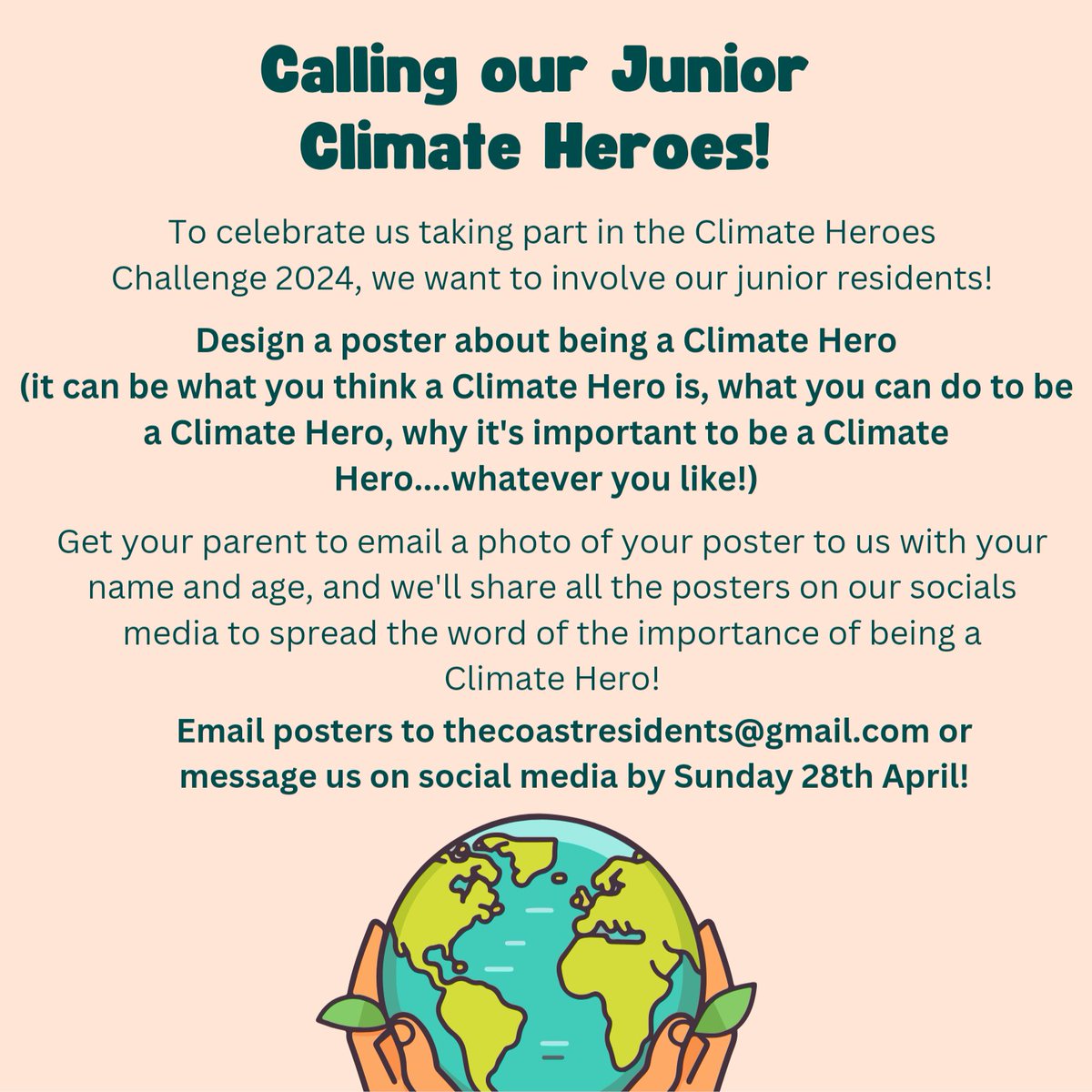 Calling our Junior Climate Heroes! We want to get the whole community involved in this year's challenge so here's how we can get our younger residents involved! 🌍💚