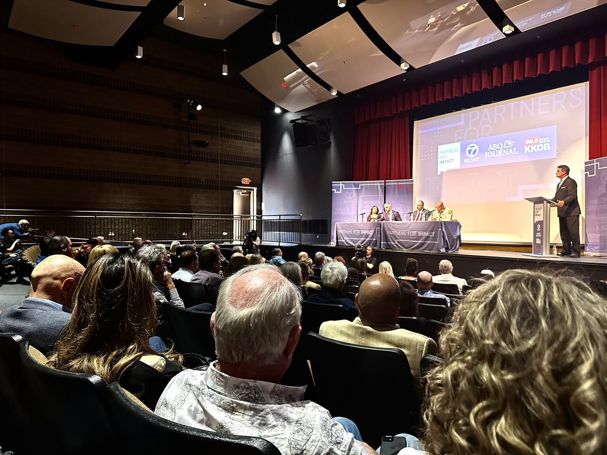 Attending the @KKOBradio @koat7news @ABQJournal Crime Forum. Well attended. Make no mistake - this is the issue most affecting our quality of life.