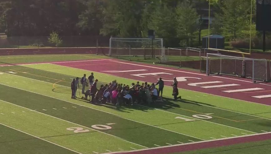 Q: How do you know when your program is headed in the right direction? A: When 50+ teammates show up on spring mornings to play and pray together. #AMDG