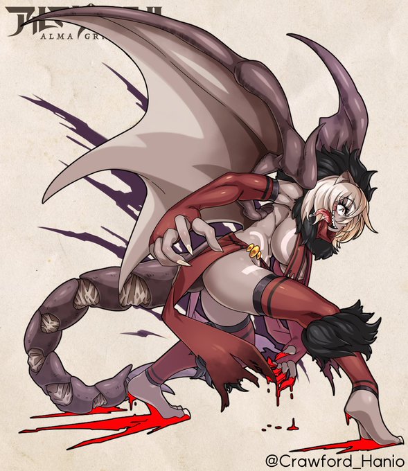 ゴアマンテさん描きました!イーター!!!!!!!!
 #アルマグリモワール 