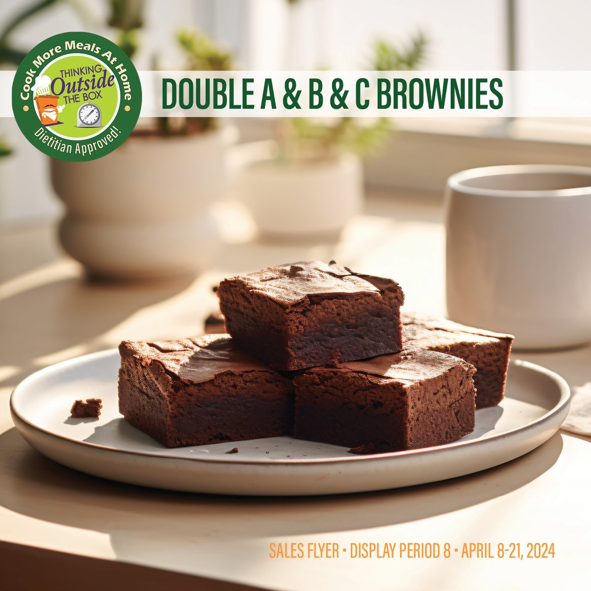 In need of brownie points? Our DeCA Dietitian has a spin on them you will want to try. Recipe can be found at: corp.commissaries.com/recipes/double… #commissarysavings #dietitianapproved #totb