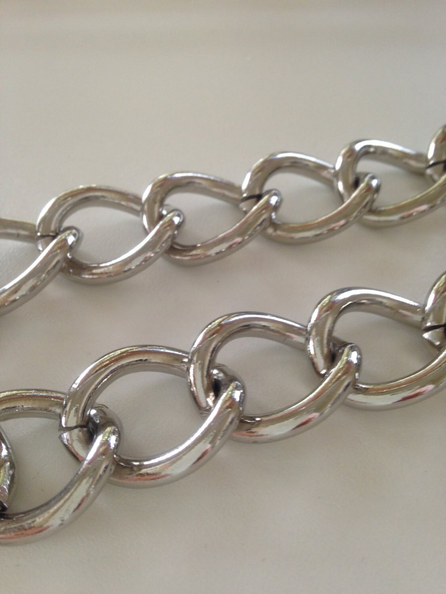 Chain Chunky Heavy Gauge Fashion Silver Plated Curb Iron Chain By The Foot, 1 Foot length 26mm by 20mm by 4mm by BySupply tuppu.net/f80799bb #Etsy #bysupply #ChunkySilverChain