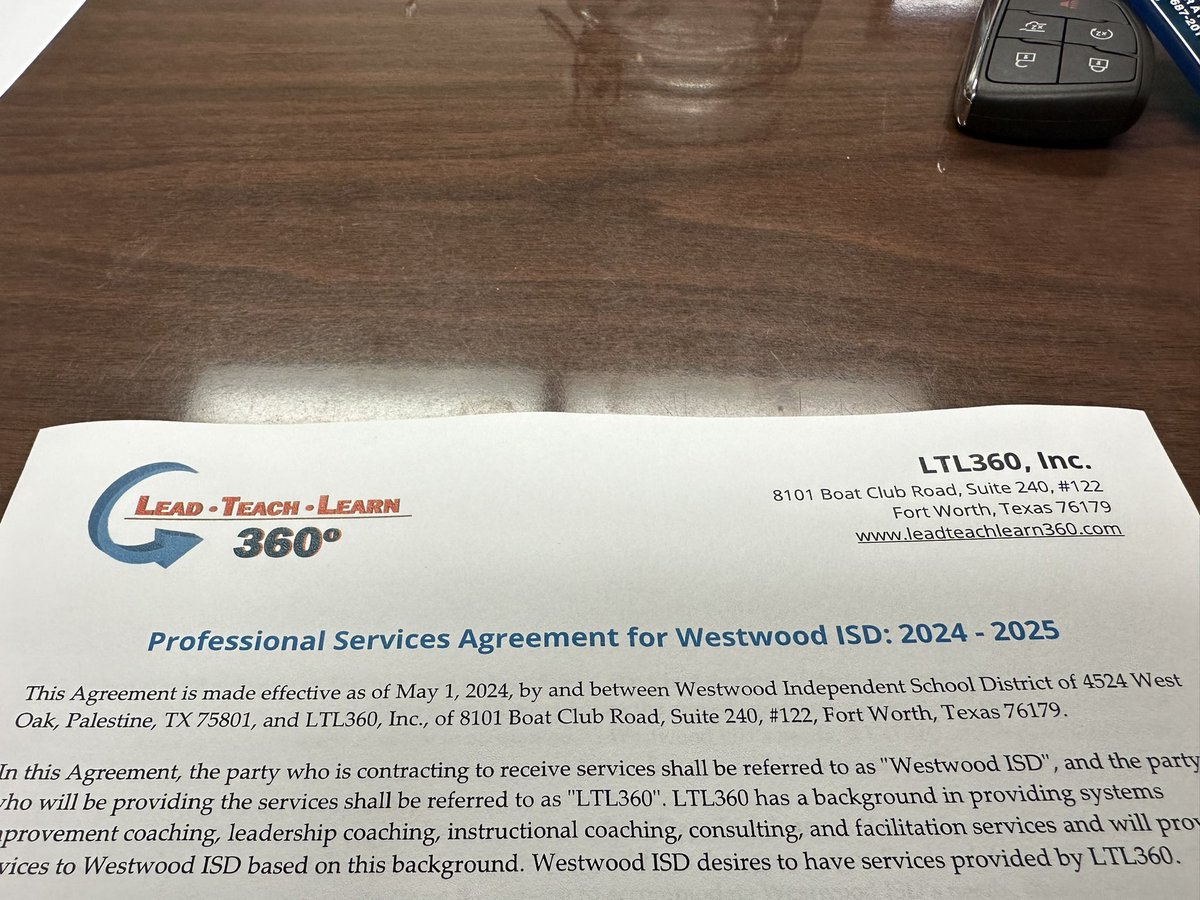 Excited to begin our partnership with @LTL_360!! Can’t wait to implement this unique coaching umbrella that @wendyryork and her team have designed. I’m confident that it will help take @WestwoodISD to the next level. Be watching for testimonials!! #WWWay #leadership #suptchat