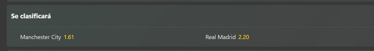 Mucha fe le tienen en Bet365 a que el City pasa la eliminatoria, ¿no?