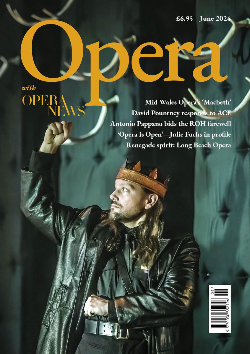 Shaking a fist at ⁦<a href="/Arts_Wales_/">Cyngor Celfyddydau Cymru | Arts Council of Wales</a>⁩ … We’ve just gone to press, the cover showing ⁦<a href="/Midwalesopera/">Mid Wales Opera / Opera Canolbarth Cymru</a>⁩’s Macbeth, while inside David Pountney responds to ⁦<a href="/ace_national/">Arts Council England</a>⁩. Also featuring ⁦<a href="/juliefuchssop/">Julie Fuchs</a>⁩, ⁦⁦<a href="/LongBeachOpera/">Long Beach Opera</a>⁩ and much more — out next week!