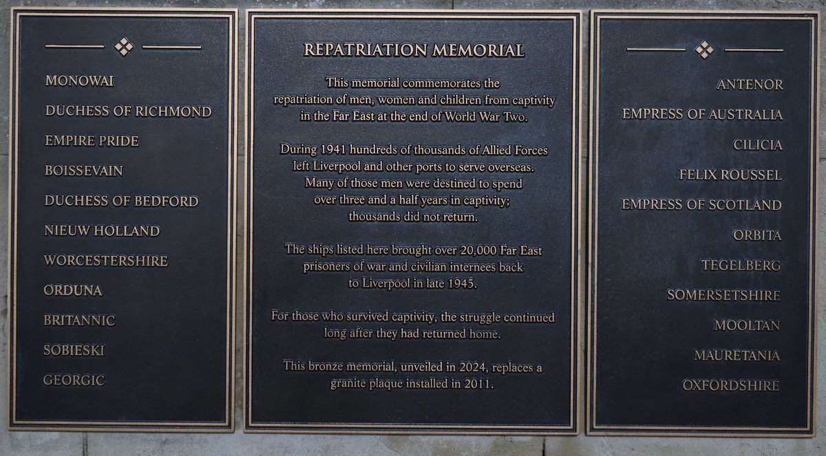 Nice to see that the Repatriation Memorial plaque has been renewed at the Pier Head