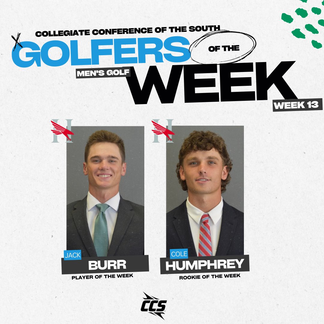 🏌️WK 13| CCS Men’s Golfers of the Week PLAYER: Jack Burr, Huntingdon ROOKIE: Cole Humphrey, Huntingdon     🔗 : tinyurl.com/c7885jcm 🏌️ | #CCS | #CCSGOLF