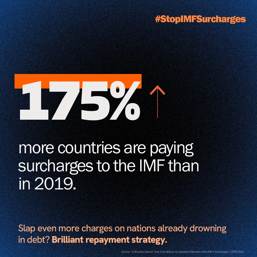 .@ecuarauz pointed out that the @IMFNews never seems to be concerned about the high interest rates paid by developing countries. We need a new SDR payment system and an end to the exploitative surcharge policy. #StopIMFSurcharges #IMFSpringMeetings cepr.net/report/a-broad…