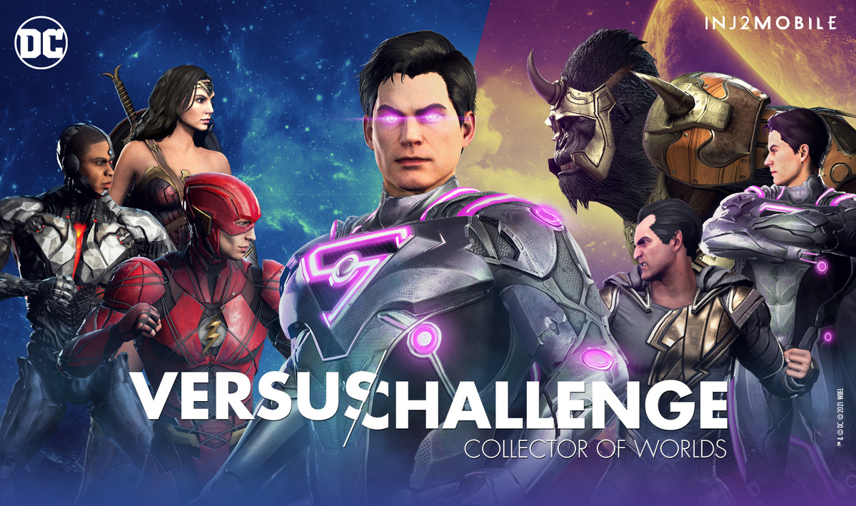 It's time for your Justice League teams to come together to take down Collector of World's Superman! Take him down to earn his hero shards. #INJ2Mobile