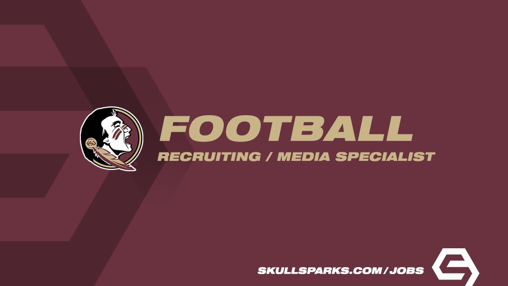 New opportunity with @FSUFootball Football Recruiting / Media Specialist Tallahassee, Florida tinyurl.com/3kmfhe8f SkullSparks.com/jobs
