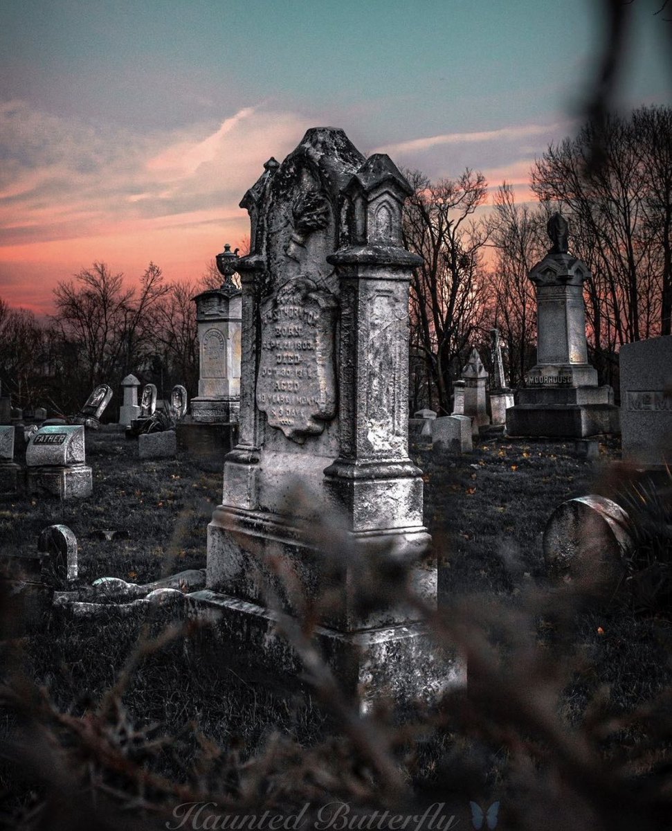 Cemetery Sunset by Haunted Butterfly