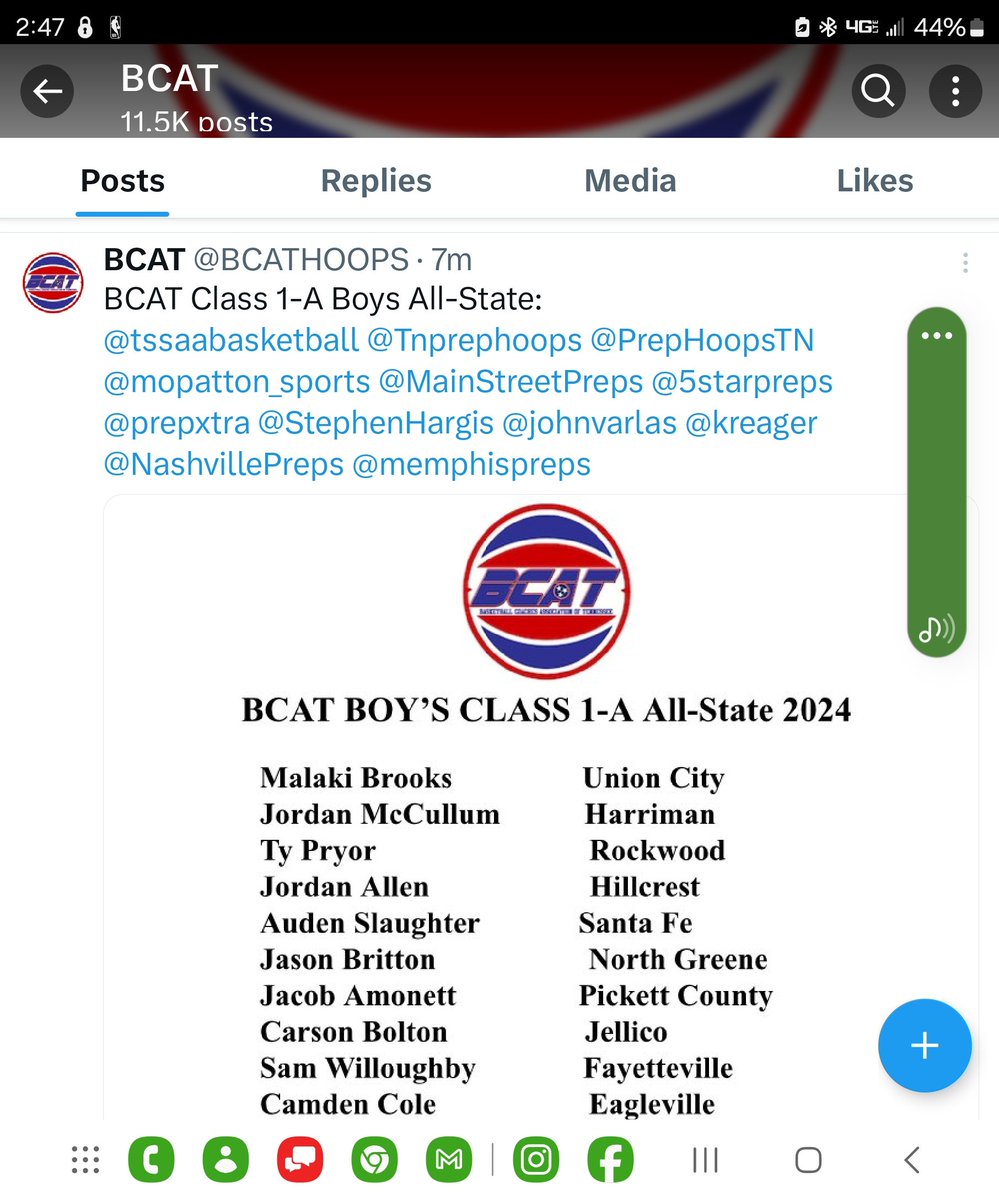 Congratulations to our guy, @TyPryor20, for making the BCAT (Basketball Coaches Association of TN) single A all state team. First RHS player to make an all state basketball team in consecutive years. You will go down as one of the best to suit up in the green and white. #Truth