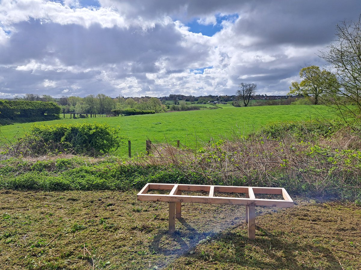 A room with a view. I work with Donisthorpe CIC. This week we set up the hive stand. Hives due presently. 
#smesupporthour #midlandshour #staffordshirehour #malvernhillshour @derbypromo #derbyshire