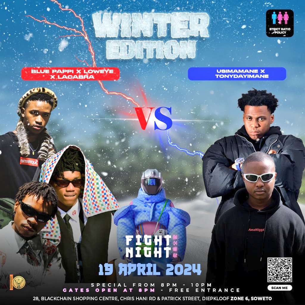 KatlegoMotena's tweet image. PCEE vs LEEMCKRAZY
BANDROS vs MICK MAN
BLUE PAPPI x LOWEYE x LACABRA vs
USIMAMANE x TONYDAYIMANE
@Zone6Venue 🕹️📍🎯