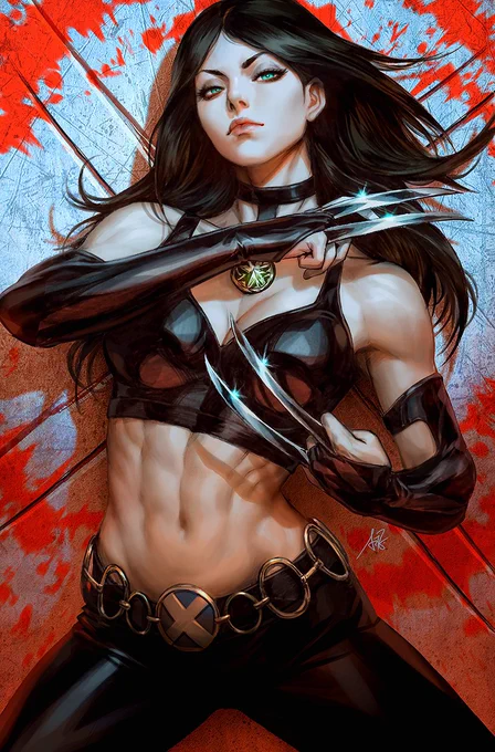 My new official variant cover for NYX1, featuring the classic version of X23, whom my first encounter with her was in the Marvel vs Capcom game. #x23 #wolverine 