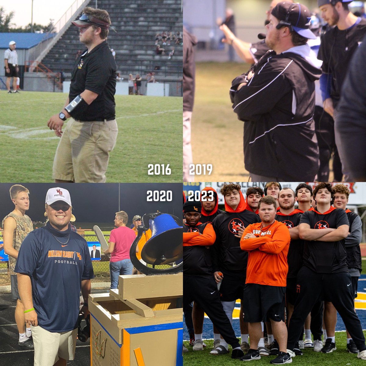 <a href="/CoachShiffman/">Tony Shiffman</a> said to do it, so we do it!

2016 - Rockford Youth Football
2019 - Eagleton Middle School
2020 - William Blount HS
2023 - Lenoir City HS

#RizzlyBear #RepTheCity🐾🟧⬛️