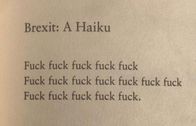 Nice to see it's
#NationalHaikuDay
Here's one: