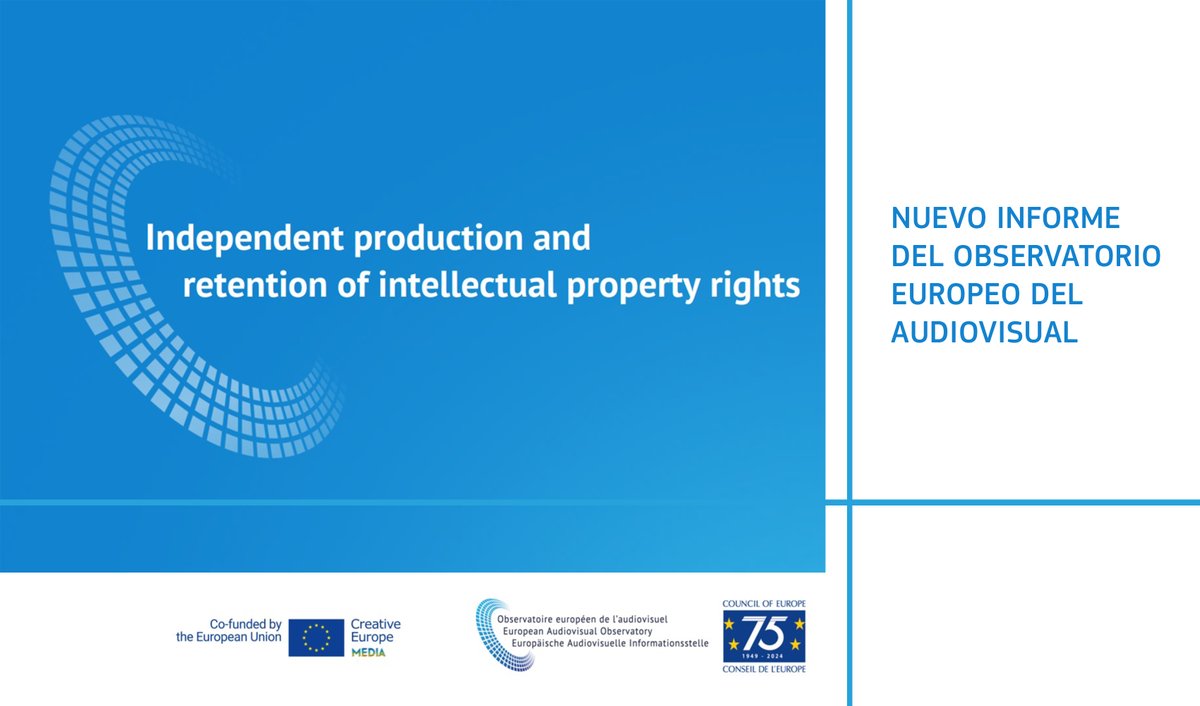 Observatorio Europeo del Audiovisual @EuAvObservatory: Nuevo informe sobre producción independiente y retención de derechos de propiedad intelectual. Ver aquí > tuit.es/axsm3 #ObservatorioEuropeoDelAudiovisual #IP #ProducciónIndependiente