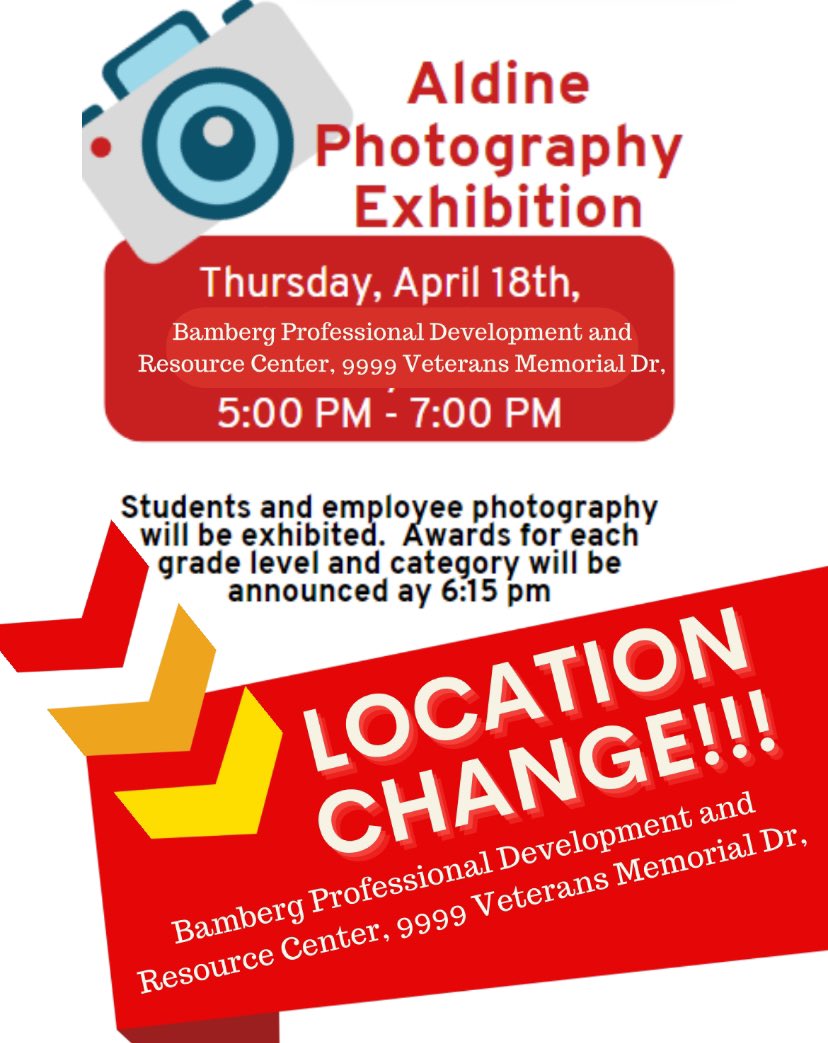 Kaileigh Newman (@newmankaileigh) on Twitter photo Aldine Photo Exhibition!!
Location change ;) 📸📸
<a href="/AldineISD/">Aldine ISD</a> <a href="/AldineArt/">Aldine ISD Visual Arts</a> <a href="/OOT_AldineISD/">Office of Transformation</a>
Student voice through Photography!! Aldine Photo Exhibition!!
Location change ;) 📸📸
<a href="/AldineISD/">Aldine ISD</a> <a href="/AldineArt/">Aldine ISD Visual Arts</a> <a href="/OOT_AldineISD/">Office of Transformation</a>
Student voice through Photography!!