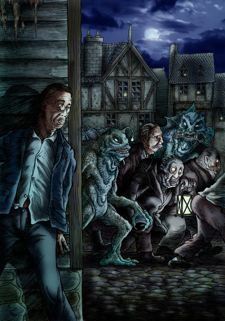 Escape from Innsmouth by Loneanimator

'The people of Innsmouth are cursed, their bloodline forever tied to the sea and the horrors that lie beneath its surface'