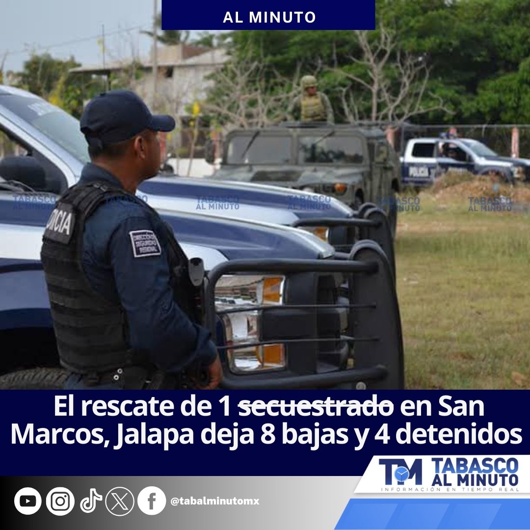 #AlMinuto | Saldo mortal en enfrentamiento entre autoridades y criminales en el municipio de #Jalapa

Un enfrentamiento entre policías y presuntos delincuentes durante esta mañana ha dejado un saldo preliminar de 8 personas muertas, incluyendo a los agresores, así como 4…